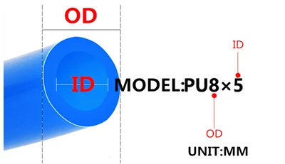 Polyurethane 95A Tubing 6MM OD